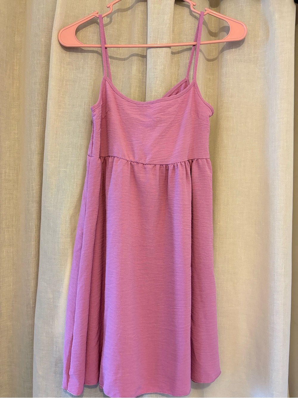 See You Monday Mauve Scoop-Neck Tiered Sundress